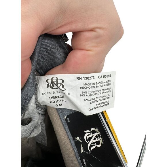 Rock & Republic Metallic Skinny Jeans NWT - Picture 5 of 6